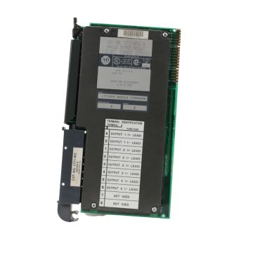 Allen-Bradley 1771-OFE2 PLC analog output module Series B with 1771-WC wiring arm