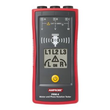 Amprobe PRM-6 Phase Sequence Motor Rotation Tester Front View