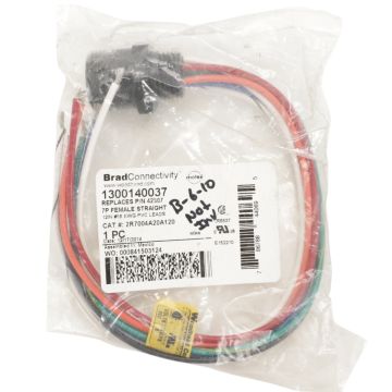 Molex 1300140037 7-pole female circular connector pigtail in sealed packaging
