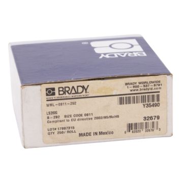 Brady WML-0811-202 Wire Marking Labels Side View