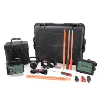 Buckleys WRP01 Wet Roof Pro’ roof leak detector kit with generator, detector, probes, wire reels, leads, carrying bag, and hard case