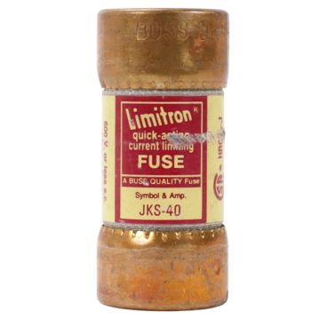 Bussmann JKS-40 Limitron Class J 40A 600V fast-acting cartridge fuse with ferrule ends product view