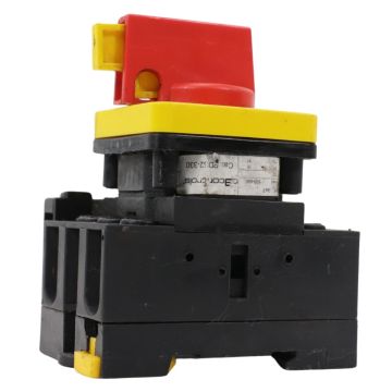 C3 Controls DDS2-340-DHGRY 40A 3-pole non-fused door-mount disconnect switch with red and yellow rotary handle product view