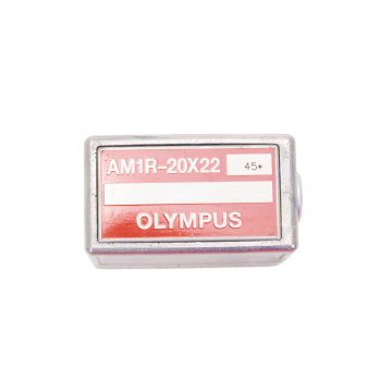 Olympus AM1R-20X22-45 2 MHz 20x22 mm angle beam shear wave ultrasonic probe with 45 degree angle in steel and right angle LEMO 1 connector – Certified by Cartoli – Call 1-833-322-7865 Model Number
