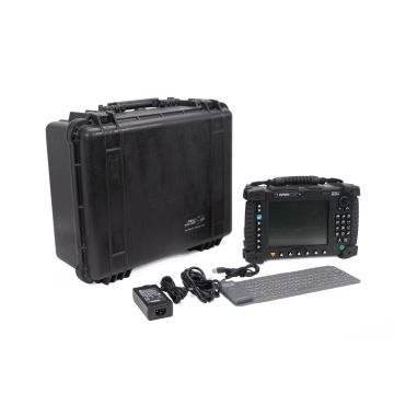 Complete kit of Certified Pre-Owned Olympus Omniscan OMNI-MX PA3218PR phased array flaw detector with remote control and multigroup support, Cartoli certified 18333227865