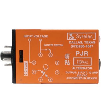 Crouzet PJR 110A P4700 alternator control relay with SPDT output and 110 VAC input product view