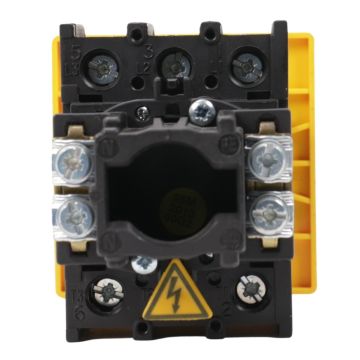 Eaton P1-25/V/SVB 25A three-pole rear mounting main switch with red rotary handle