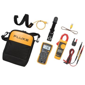 Fluke 116 323 HVAC Combo Kit Multimeter and Clamp Meter with TL175 80BK A C115