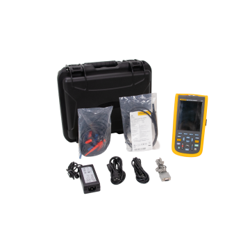Fluke 124B Industrial ScopeMeter® Hand-Held Oscilloscope (40 MHz), North America version, with Soft Carrying Case, Magnetic Hanger, FlukeView® ScopeMeter® Software for Windows®, Screen Protector
