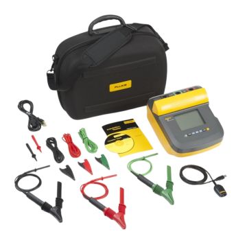 Fluke 1555 FC Insulation Tester Kit Test Leads Hard Case IR Adapter