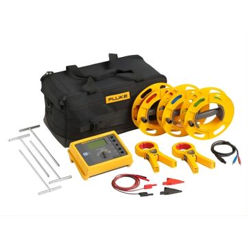 Fluke 1623 2 GEO Earth Ground Tester Kit Cable Reels Clamps