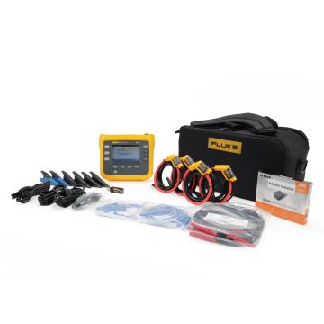 Fluke 1736/EUS three-phase power logger kit with iFlex probes leads case and WiFi adapter