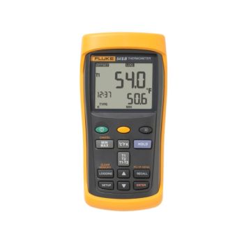 Fluke 54 II B dual input data logging thermometer with backlit display and thermocouple probes