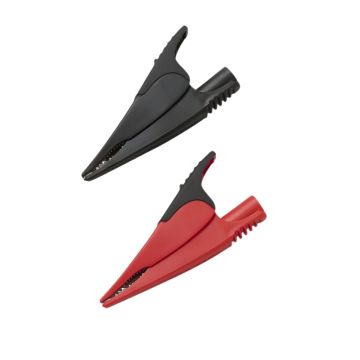 Fluke AC285 SureGrip alligator clips, red and black pair with rubber overmolded grips and nickel-plated steel jaws Brochure Product View