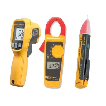 Fluke FL62MAX+/323/1AC infrared thermometer, clamp meter, and voltage detector kit Product View