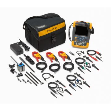 Fluke MDA 550 Motor Drive Analyzer Kit with Probes Clamps Case