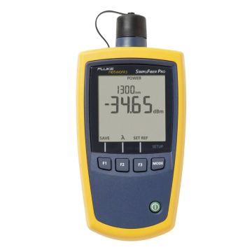 Fluke Networks SimpliFiber SFPOWERMETER optical power meter with SC adapter and USB port
