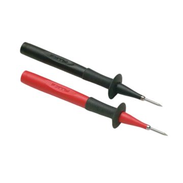 Fluke TP220 industrial test probes with red and black SureGrip handles and stainless steel probe tips Product View