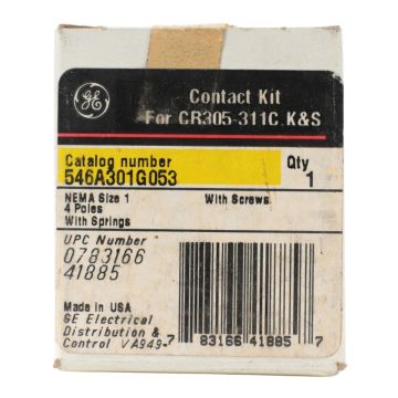 General Electric 546A301G053 4-pole NEMA Size 1 contact kit