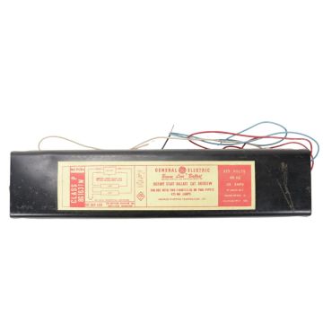 General Electric 8G163WF fluorescent lamp ballast carton labeled 277V and F48CW product view