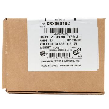 Hammond Power Solutions CRX06D1BC three-phase 600V iron core line reactor, open core and coil design product view