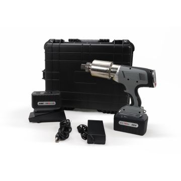 HYTORC BTM-3000 electronic torque wrench showing housing included accessories 
