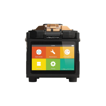 INNO Instrument VIEW 12R MAX ribbon fusion splicer front view with 5-inch color LCD touchscreen interface