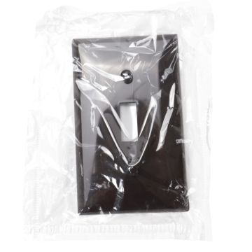 Leviton 010-80701 1-gang black thermoplastic nylon toggle wallplate product view