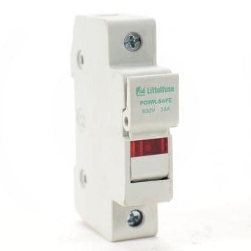 Littelfuse LPSC-ID Class CC indicating fuse holder rated 600 V AC/DC and 30 A