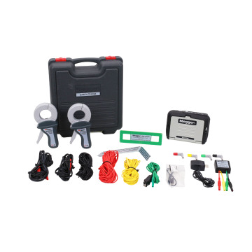 Megger DET4TCR2 Earth Resistance Tester with MCC1010 Clamp Kit - Rechargeable, 2/3/4-Point Testing, ART & Stakeless Capability for Accurate Ground Resistance and Soil Resistivity Measurements 1000-366