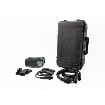 Megger DLRO10 digital microhmmeter with P-Type duplex twist probes, 3 m hook termination leads, and hard transport case.

