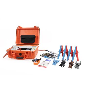 Megger NIM 1000 net impedance meter kit with Kelvin clamps, leads, adapter, and accessories