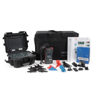 Merytronic Ariadna CI cable identifier kit with accessories, soft pouch, manuals, and USB drive