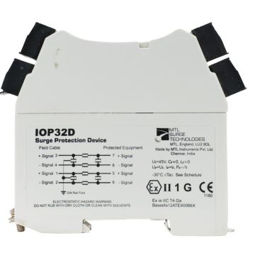 MTL IOP32D I/O surge protection device for digital and analogue control circuits mounted on DIN rail product view