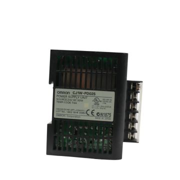 Omron CJ1W-PD025 PLC power supply unit with 24 VDC input and terminal block