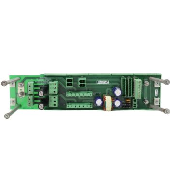Phoenix Contact 560-3889 Emerson Ovation power distribution interface module with screw terminal connections and PCB layout product view