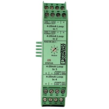 Phoenix Contact RAD-IN-4A-I 4-channel 4–20 mA analog input extension module product view