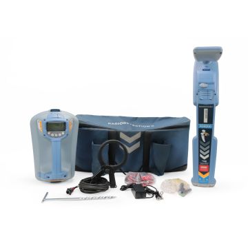 Radiodetection RD8200 locator kit with Tx-10B transmitter and 4 inch clamp with carry case