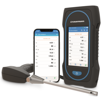 Sauermann Si-CA 130 combustion gas analyzer kit with touchscreen flue gas measurement