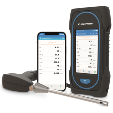 Sauermann Si-CA 130 KIT 3BS combustion gas analyzer with O2, CO, and NO measurement capability