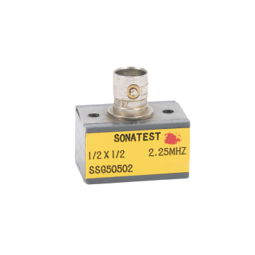 Used Sonatest SSG50502 2.25 MHz shear wave angle beam ultrasonic transducer with 0.50 inch crystal and BNC connector