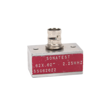 Used Sonatest SSG62622 2.25 MHz 5/8 inch x 5/8 inch single crystal shear wave angle beam ultrasonic transducer with BNC connector Model