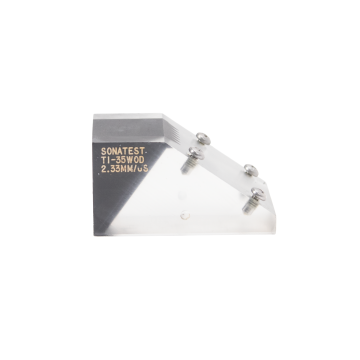 Sonatest T1-35W0D 1 MHz 35 mm twin compression membrane ultrasonic transducer with Microdot connector, certified pre-owned by Cartoli