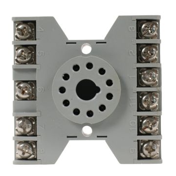 Square D 8501NR61 11-pin plug-in relay socket with screw clamp terminals for panel or DIN rail mounting product View