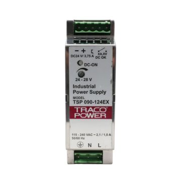 TRACO Power TSP 090-124EX 90W 24V DIN-rail industrial power supply with ATEX certification