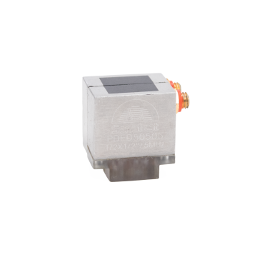 Used Sonatest PDED50505, 5 MHz 1/2" twin element compression wave ultrasonic transducer for wall thickness and flaw detection, compatible with Sonatest flaw detectors.