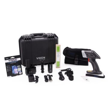 Viken Pb200i/e HUD/EPA handheld lead XRF analyzer with hard case, batteries, charger, check source, holster, and accessories