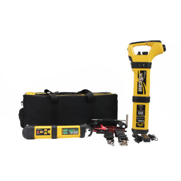Vivax-Metrotech vScan RX and vScan TX pipe and cable locator kit with accessories and soft cases.
