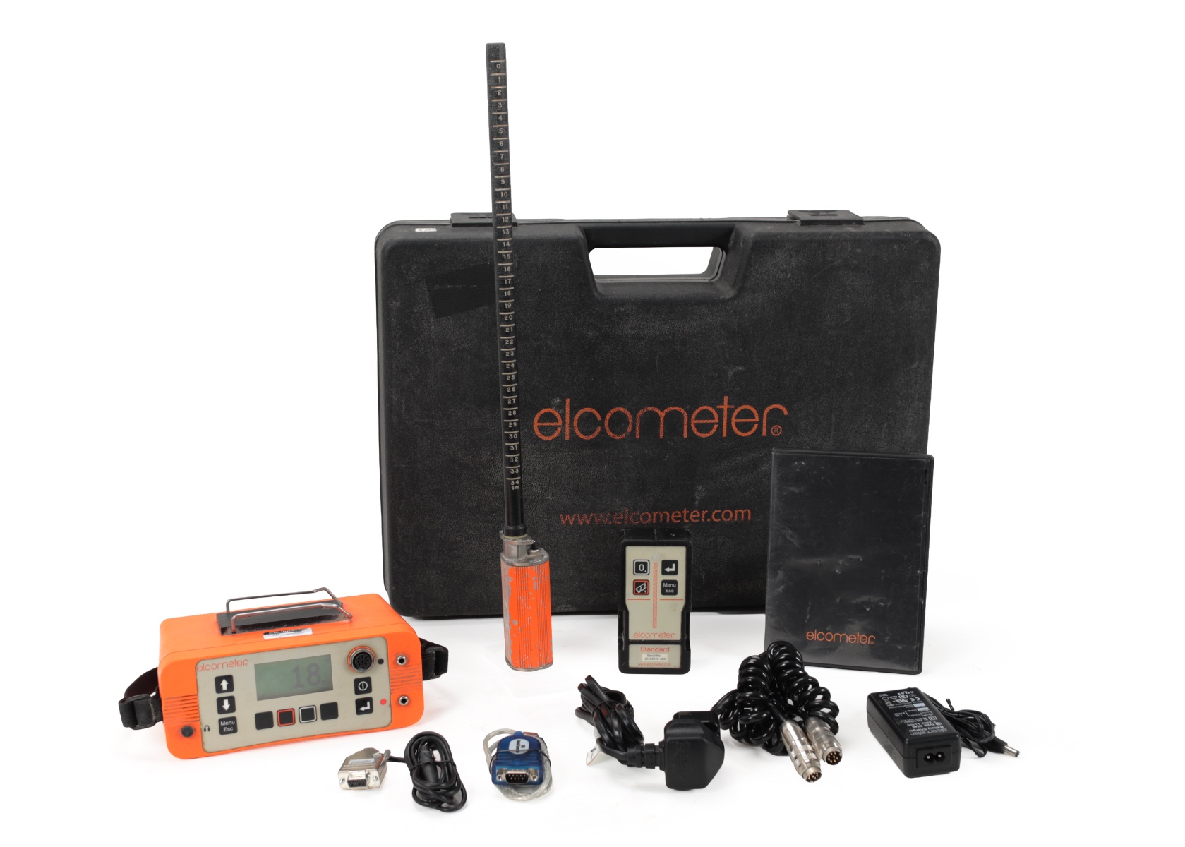 Elcometer 331 TH Concrete Covermeter & Half Cell Gauge with Short Borehole Probe