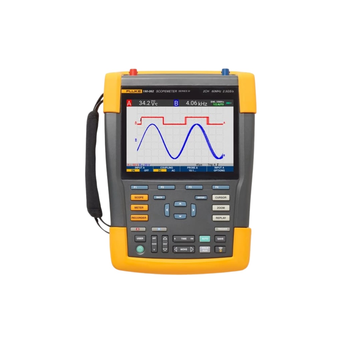 Fluke 190-062-III-S Color ScopeMeter 60 MHz 2-Channel with Software